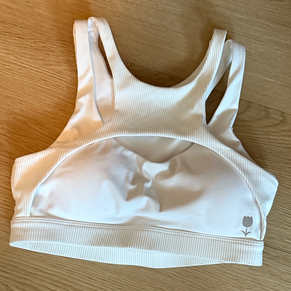 Bloom White Sports Bra